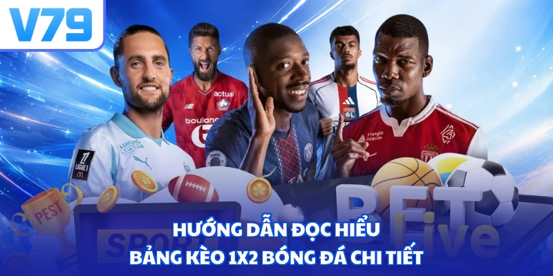 Hướng dẫn đọc hiểu bảng kèo 1x2 bóng đá chi tiết